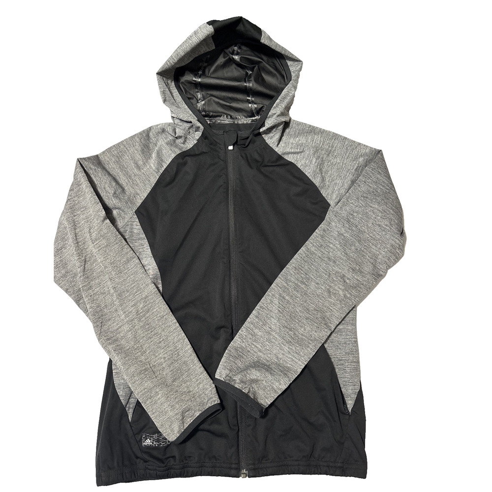 Adidas Women's S Climastorm Golf Jacket Black‎ Gray Lightweight Running Athletic